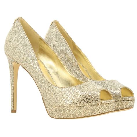 Michael Kors Women's Shoes Erika Platform Glitter Open Toe